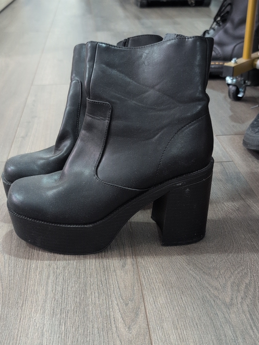 Steve Madden Black Platform Ankle Boots - Chunky Heel